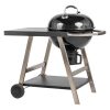 MIR709 Faszenes grill polccal és kerekekkel 56 cm