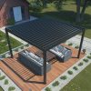 LUXE elektromos pergola 3,5x3,5 m antracit LED világítással