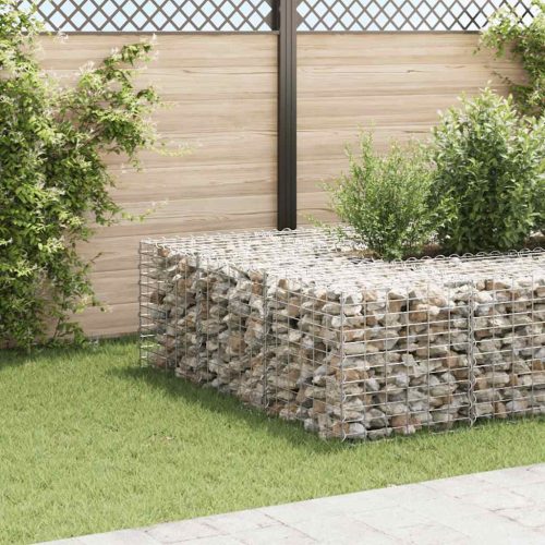 Kocka alakú acélhuzal gabion magaságyás 60 x 60 x 60 cm