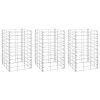 3 db vas gabion magaságyás 30 x 30 x 50 cm