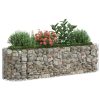 Horganyzott vas gabion magaságyás 190 x 50 x 50 cm