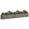 Horganyzott vas gabion magaságyás 400 x 50 x 50 cm