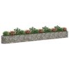 Horganyzott vas gabion magaságyás 540 x 50 x 50 cm