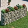 Horganyzott vas gabion magaságyás 330x50x100 cm