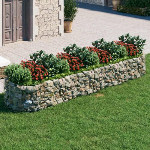 Horganyzott vas gabion magaságyás 400x100x50 cm