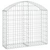 Íves horganyzott vas gabion kosár 100x30x80/100 cm