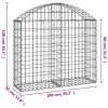 Íves horganyzott vas gabion kosár 100x30x80/100 cm