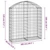 Íves horganyzott vas gabion kosár 100x30x100/120 cm