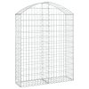 Íves horganyzott vas gabion kosár 100x30x120/140 cm