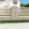 Íves horganyzott vas gabion kosár 100x30x200/220 cm