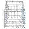 Íves horganyzott vas gabion kosár 100x50x40/60 cm