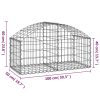 Íves horganyzott vas gabion kosár 100x50x40/60 cm