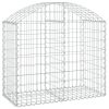 Íves horganyzott vas gabion kosár 100x50x80/100 cm