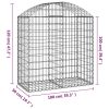 Íves horganyzott vas gabion kosár 100x50x100/120 cm