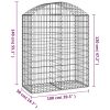 Íves horganyzott vas gabion kosár 100x50x120/140 cm