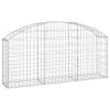 Íves horganyzott vas gabion kosár 150x30x60/80 cm