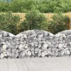 Íves horganyzott vas gabion kosár 150x30x80/100 cm