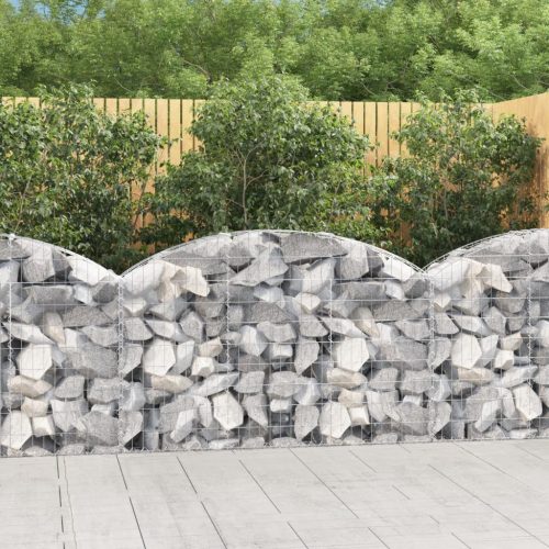 Íves horganyzott vas gabion kosár 150x30x80/100 cm