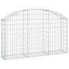 Íves horganyzott vas gabion kosár 150x30x80/100 cm