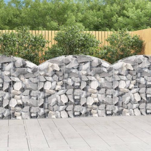 Íves horganyzott vas gabion kosár 150x30x100/120 cm