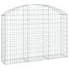 Íves horganyzott vas gabion kosár 150x30x100/120 cm