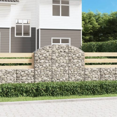 Íves horganyzott vas gabion kosár 150x30x120/140 cm