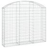 Íves horganyzott vas gabion kosár 150x30x120/140 cm