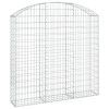 Íves horganyzott vas gabion kosár 150x30x140/160 cm