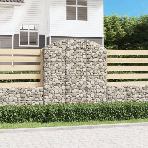 Íves horganyzott vas gabion kosár 150x30x160/180 cm