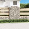 Íves horganyzott vas gabion kosár 150x30x200/220 cm