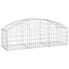 Íves horganyzott vas gabion kosár 150x50x40/60 cm