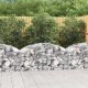 Íves horganyzott vas gabion kosár 150x50x60/80 cm