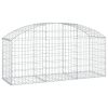 Íves horganyzott vas gabion kosár 150x50x60/80 cm