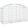 Íves horganyzott vas gabion kosár 150x50x80/100 cm