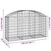 Íves horganyzott vas gabion kosár 150x50x80/100 cm