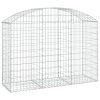 Íves horganyzott vas gabion kosár 150x50x100/120 cm