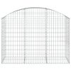 Íves horganyzott vas gabion kosár 150x50x100/120 cm