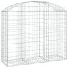 Íves horganyzott vas gabion kosár 150x50x120/140 cm