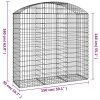 Íves horganyzott vas gabion kosár 150x50x140/160 cm