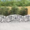 Íves horganyzott vas gabion kosár 200x30x60/80 cm