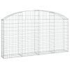 Íves horganyzott vas gabion kosár 200x30x100/120 cm