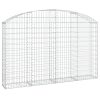 Íves horganyzott vas gabion kosár 200x30x120/140 cm