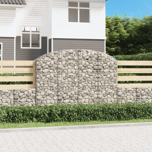 Íves horganyzott vas gabion kosár 200x30x140/160 cm