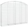 Íves horganyzott vas gabion kosár 200x30x140/160 cm