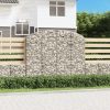 Íves horganyzott vas gabion kosár 200x30x160/180 cm