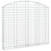 Íves horganyzott vas gabion kosár 200x30x160/180 cm