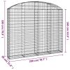 Íves horganyzott vas gabion kosár 200x30x160/180 cm