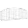 Íves horganyzott vas gabion kosár 200x50x60/80 cm