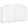 Íves horganyzott vas gabion kosár 200x50x100/120 cm