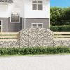 Íves horganyzott vas gabion kosár 200x50x120/140 cm